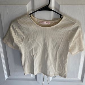 White Open Back Crop Top